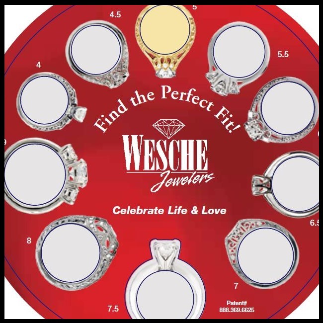 Ring Sizer Use our ring sizer coaster to help you find the perfect fit! Wesche Jewelers Melbourne, FL